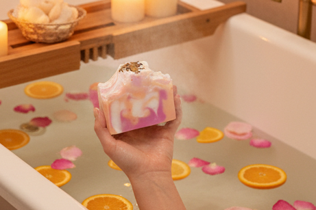 Rose & Sweet Orange Essential Oil Soap - Citrus Floral Blend