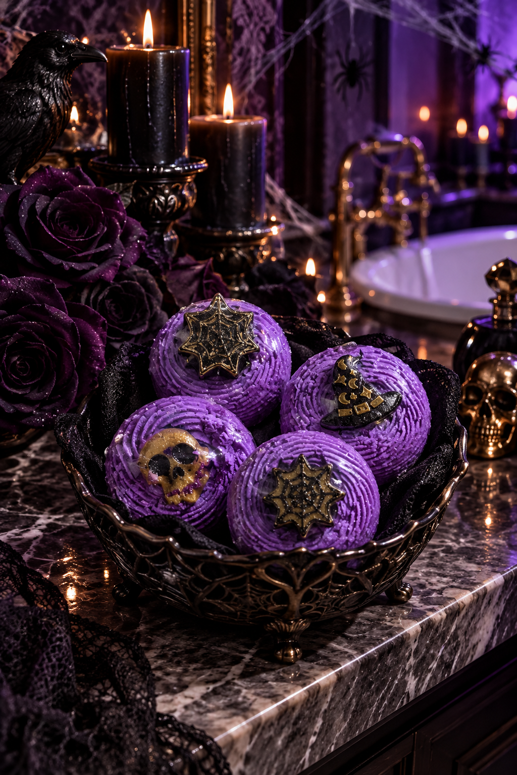 Halloween Bubble Bars – Luxury Bathroom Scene