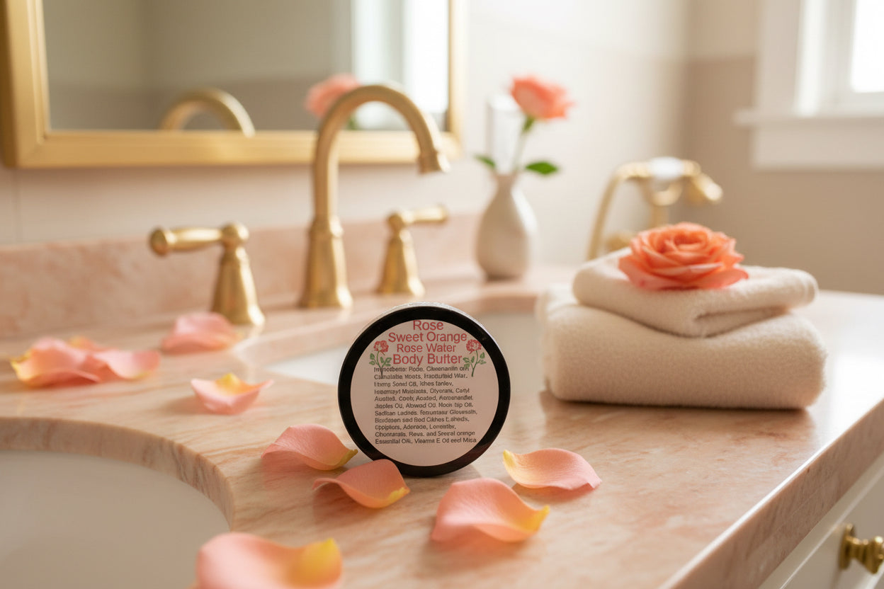 Rose Sweet Orange, rosewater body butter