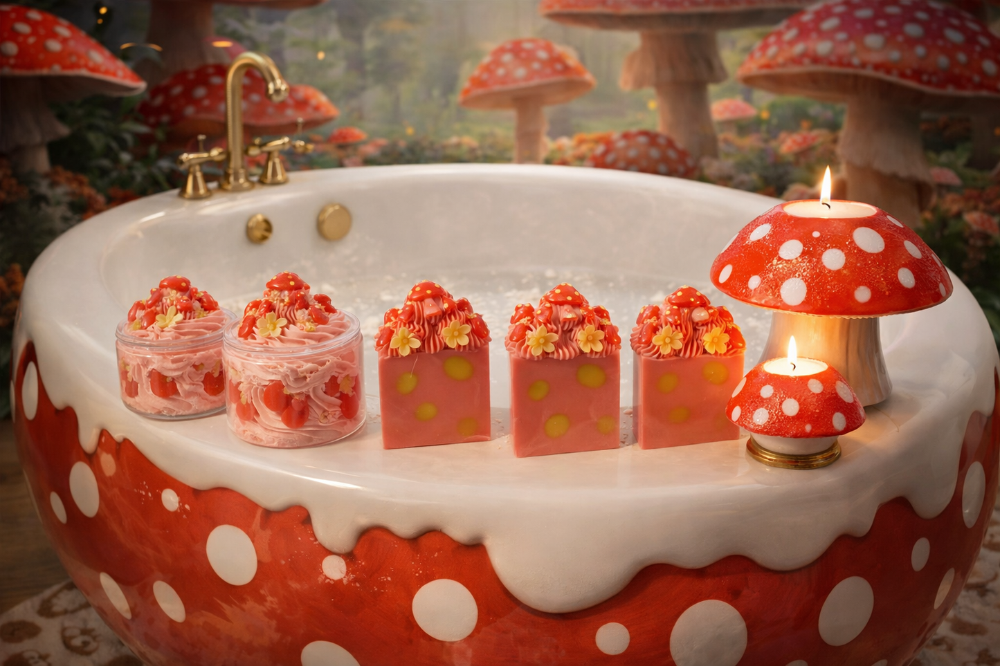 Mushrooms Luxury Soap - Signature Frosted Cold Processed Bar