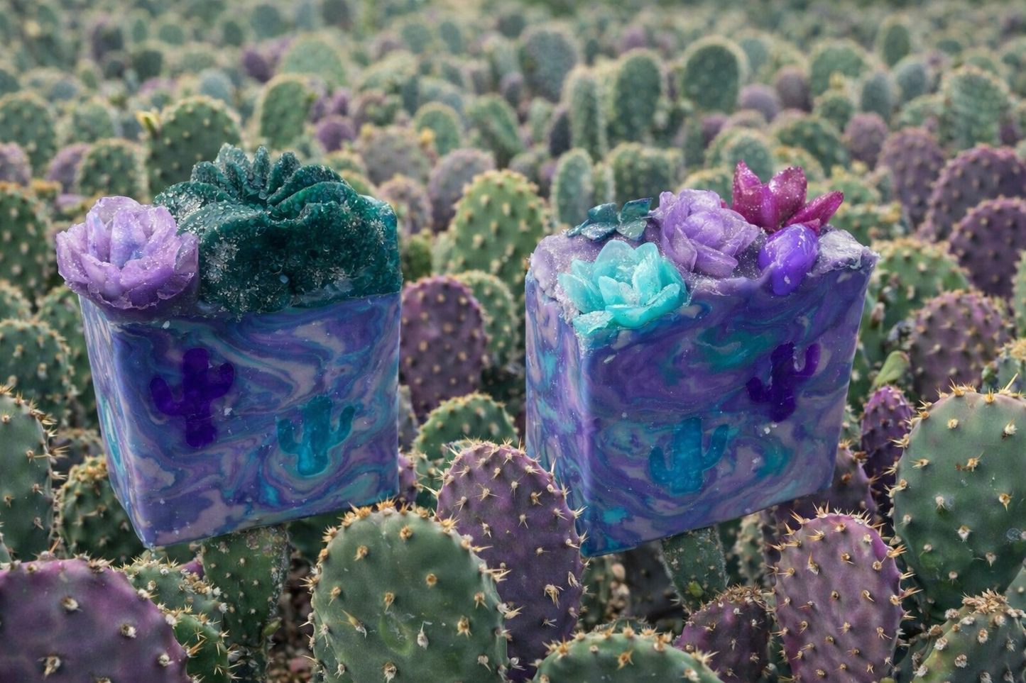 Baja cactus Blossom, Arizona inspired cold processed soap