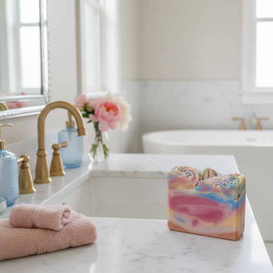 A Thousand Wishes Luxury Soap - Swirled Cold Process Bar