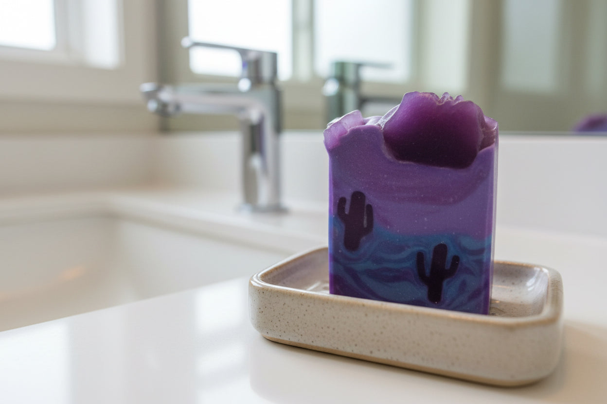Baja cactus Blossom, Arizona inspired cold processed soap