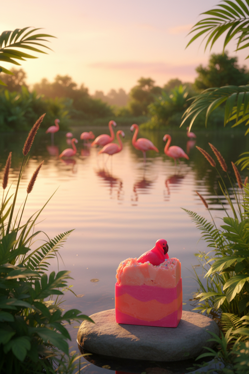Pink Flamingo Cold Process Soap