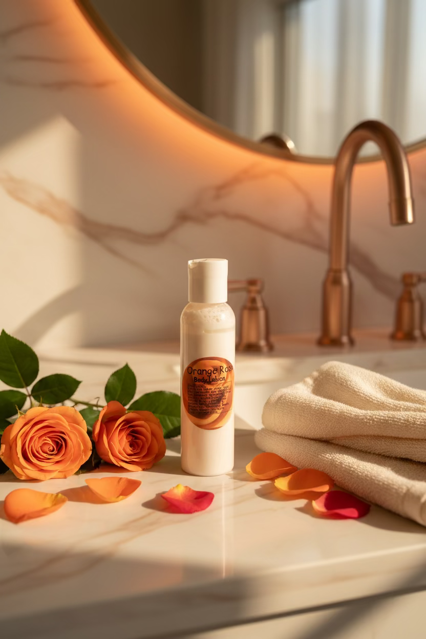 Orange Rose Body and Hand Lotion
