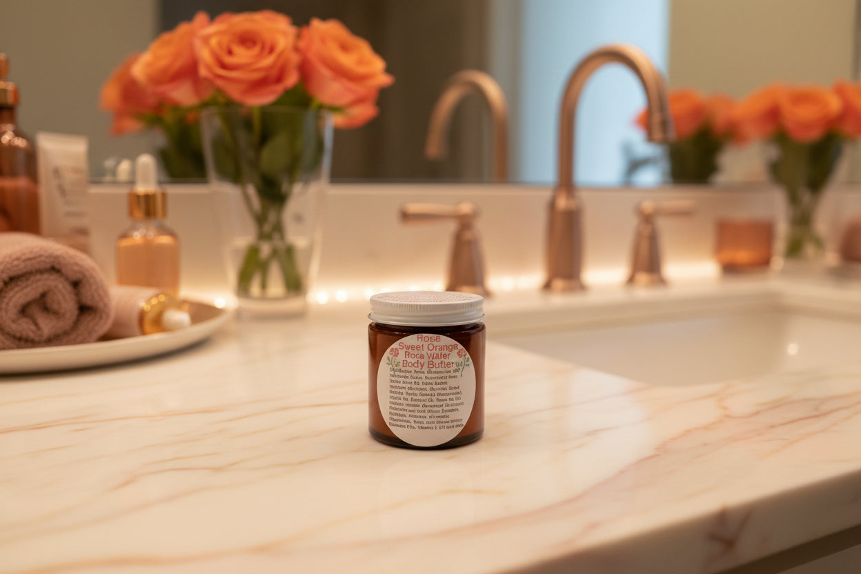 Rose Sweet Orange, rosewater body butter