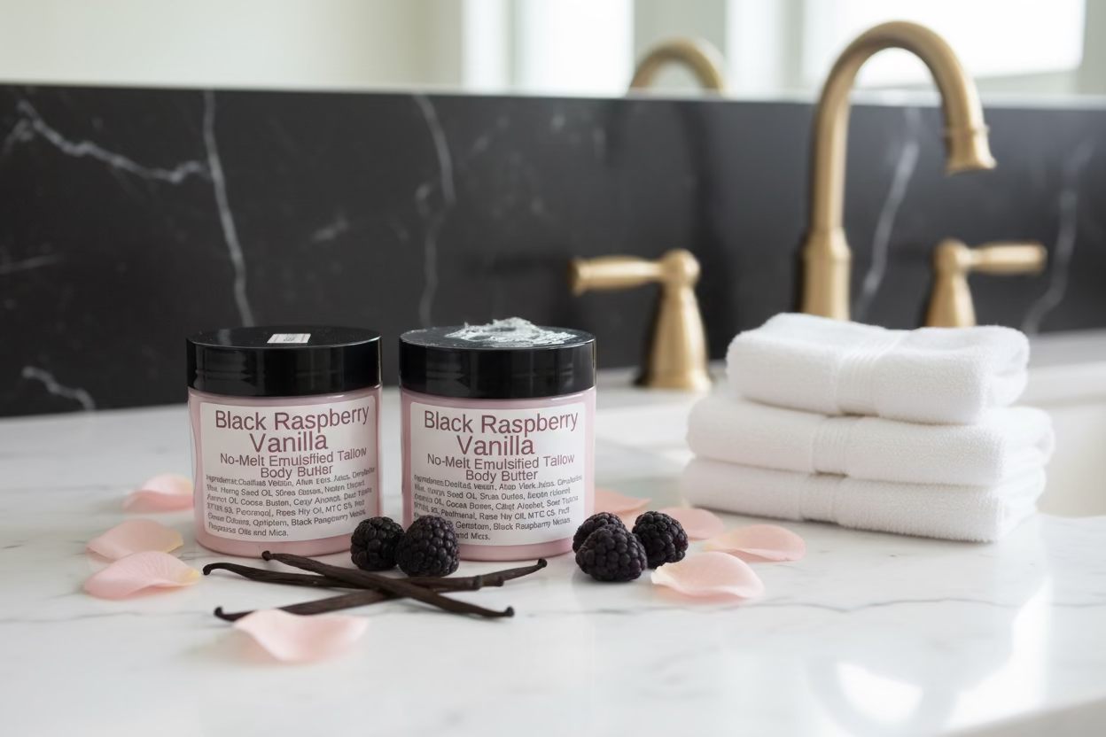 Black Raspberry Vanilla No-Melt Emulsified Tallow Body Butter