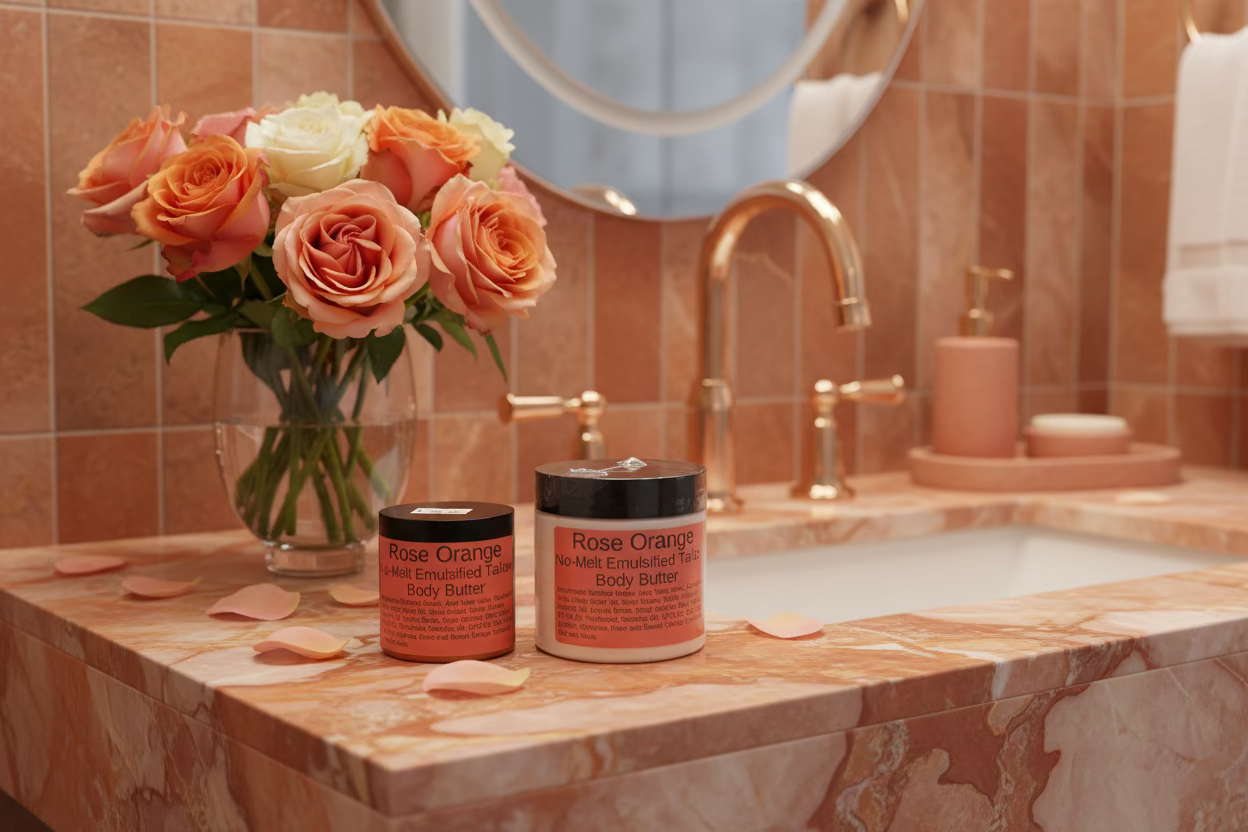 Rose Orange No-Melt Emulsified Tallow Body Butter