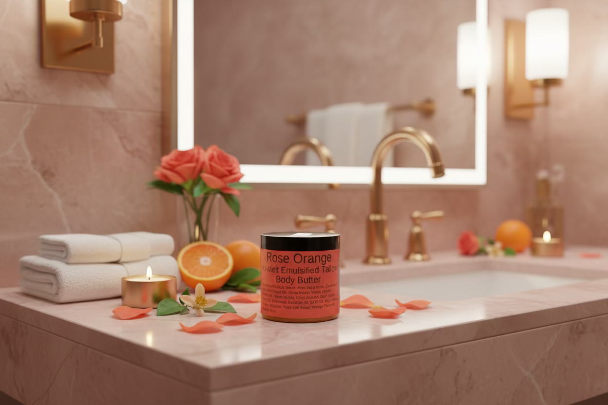 Rose Orange No-Melt Emulsified Tallow Body Butter