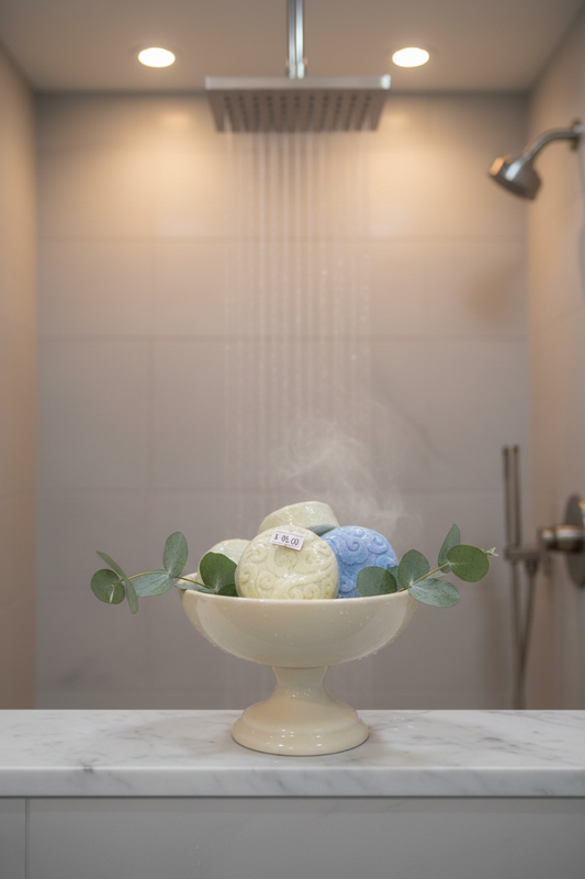 Good Night Shower Steamers luxury shower display