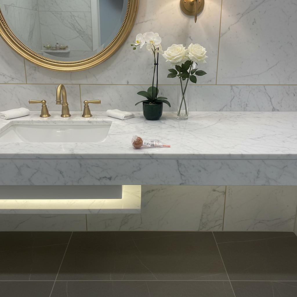 Shiny Lip Gloss - Elegant Bathroom