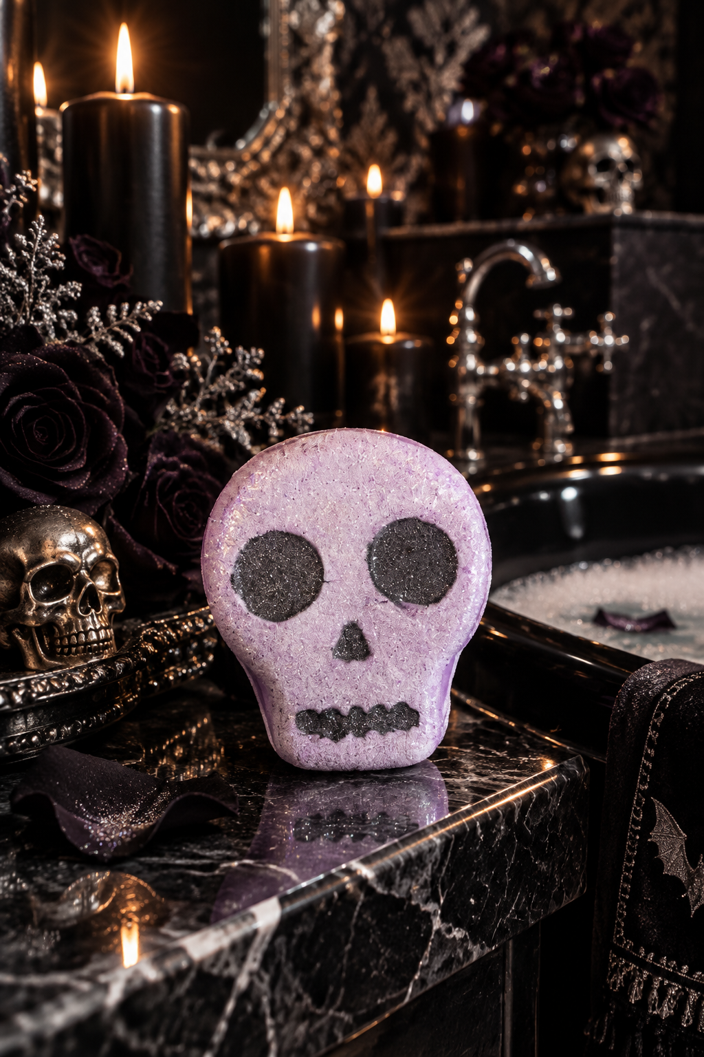 Skull Bath Bomb – Luxury Halloween Bathroom