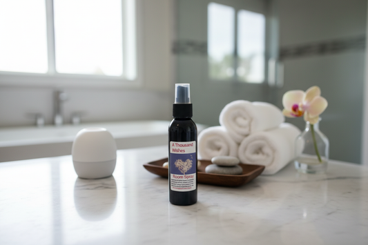Thousand Wishes Room Spray in bathroom