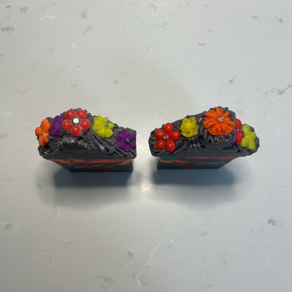 Top view of decorative soaps
