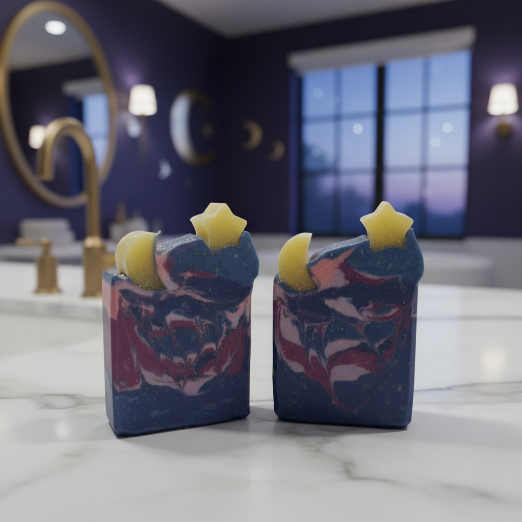 Twilight Drift Soaps in Celestial Bathroom