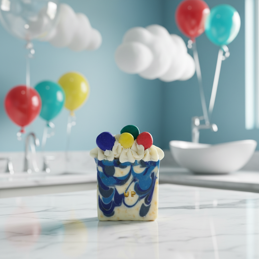 Up Soap in Whimsical Balloon Bathroom